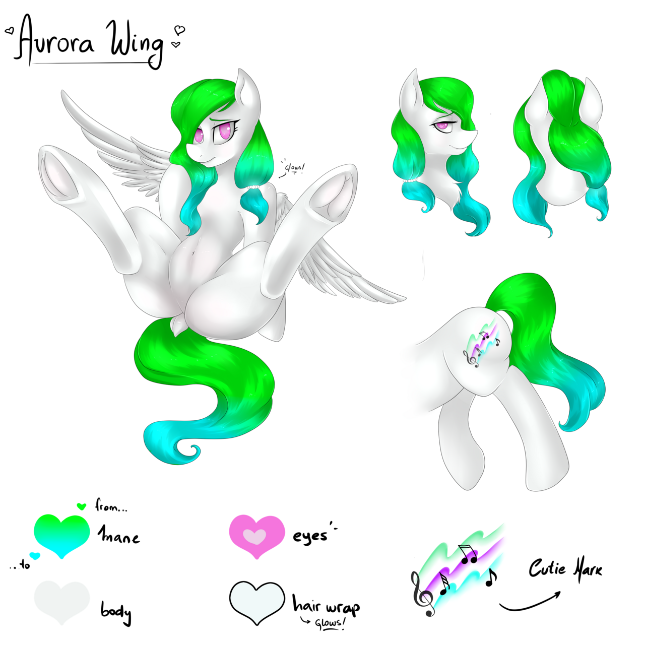 Aurora Wings reference sheet