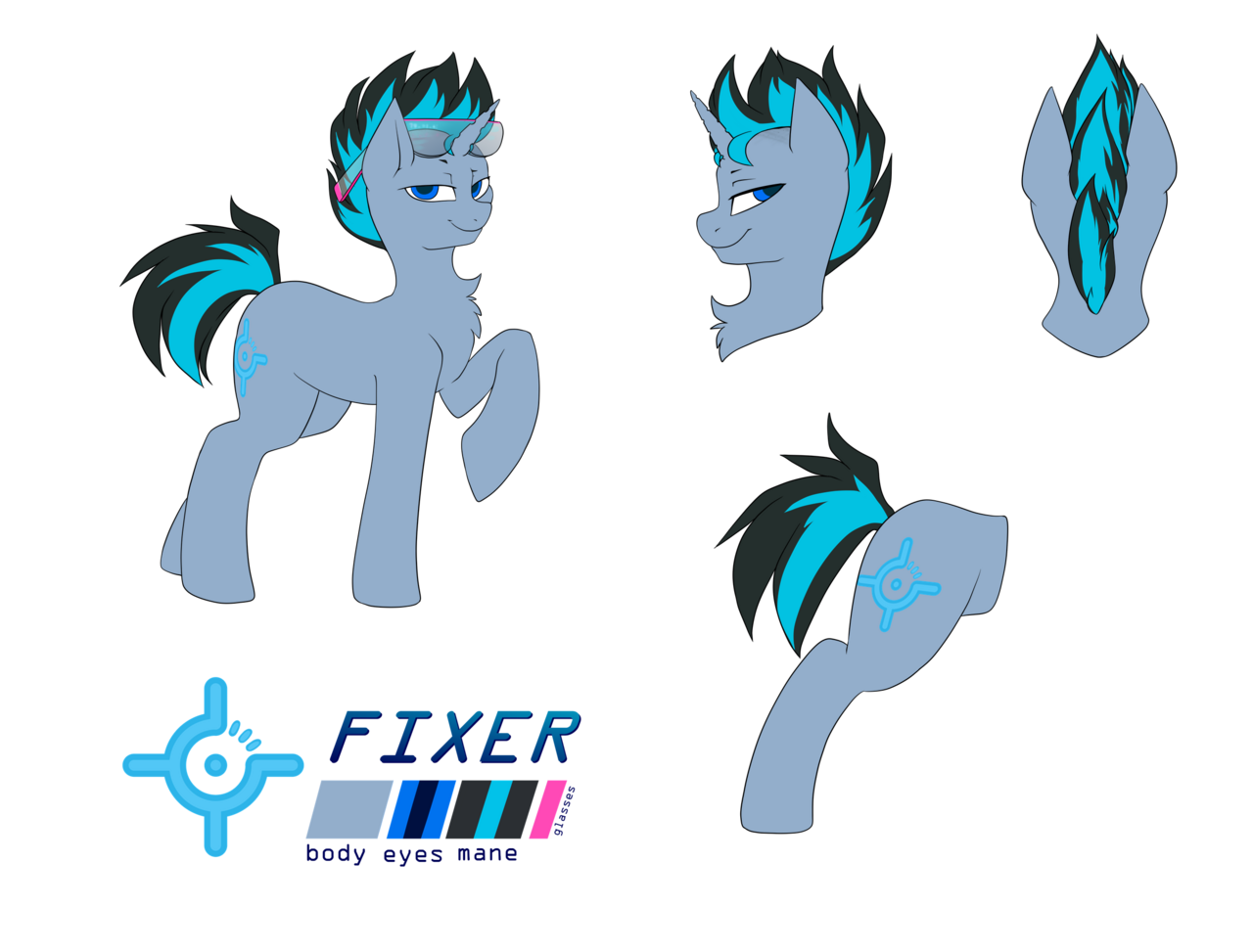 Fixers reference sheet (flat color)