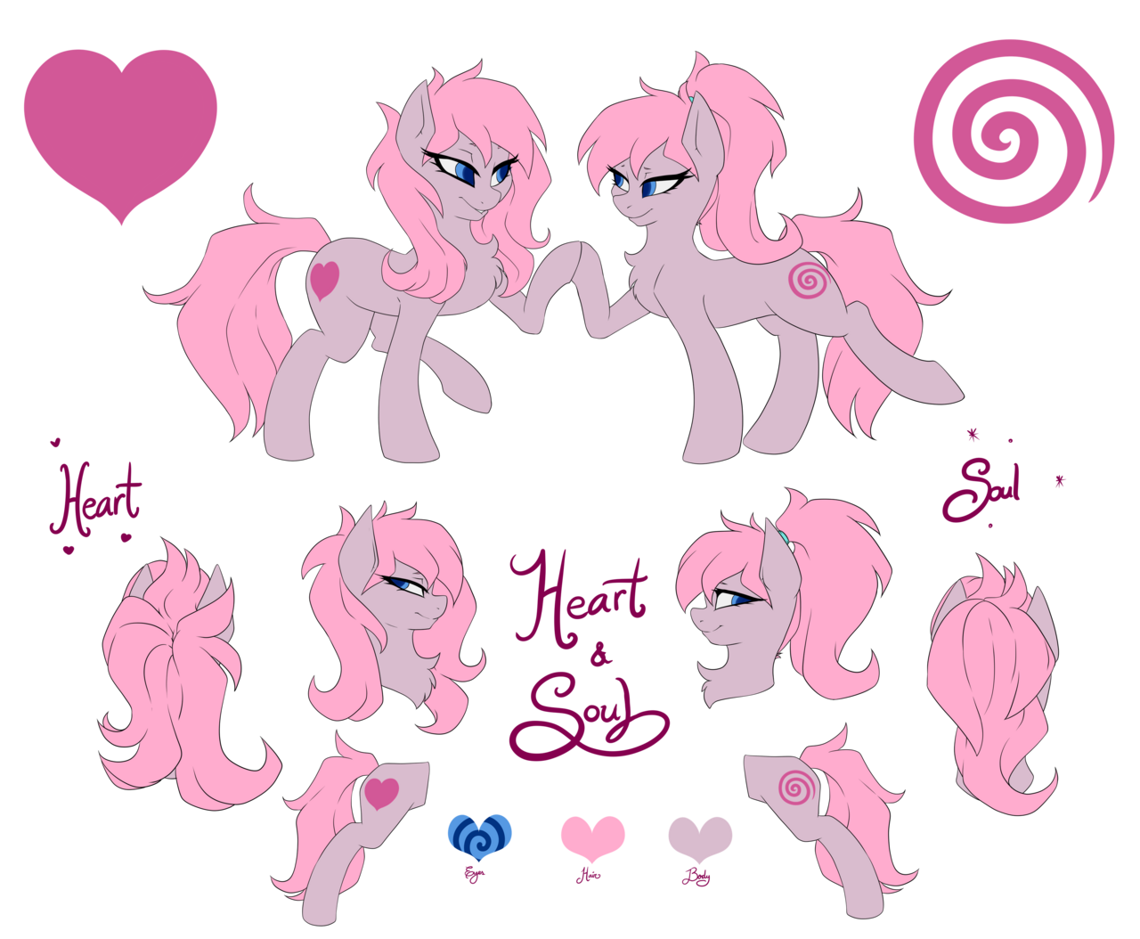 Heart and Souls reference sheet (flat color)