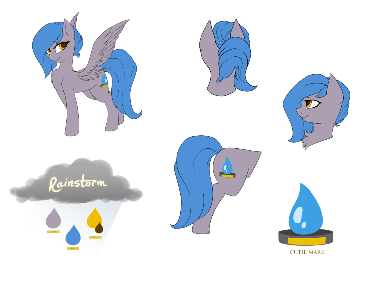 Rainstorms reference sheet (flat color)